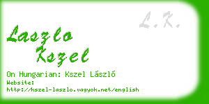 laszlo kszel business card